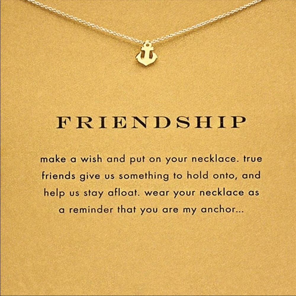Friendship anchor necklaces